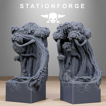 Forest Diorama Stands, Sci-Fi Grimdark Terrain by STATIONFORGE