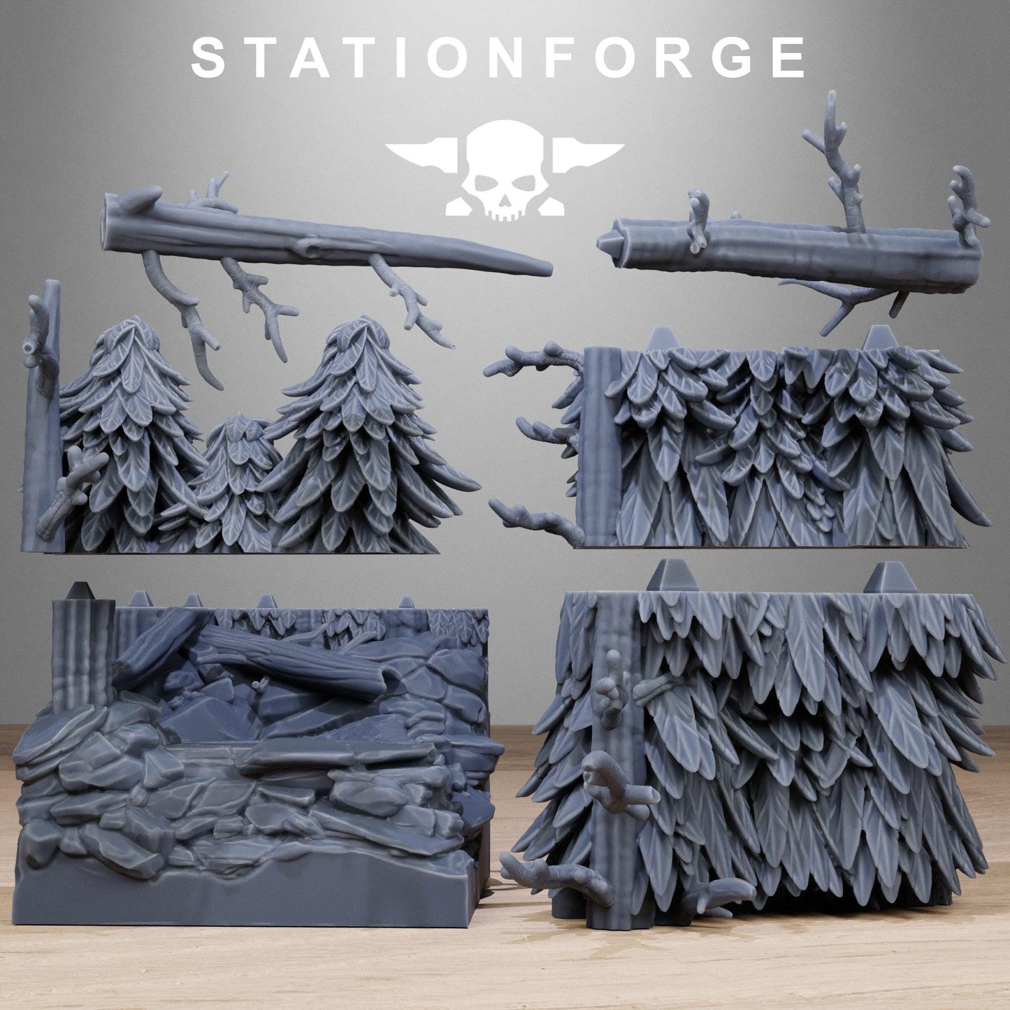 Forest Diorama Stands, Sci-Fi Grimdark Terrain by STATIONFORGE