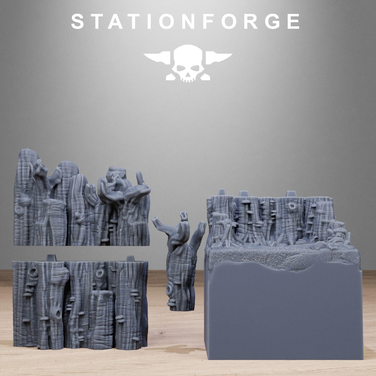 Forest Diorama Stands, Sci-Fi Grimdark Terrain by STATIONFORGE