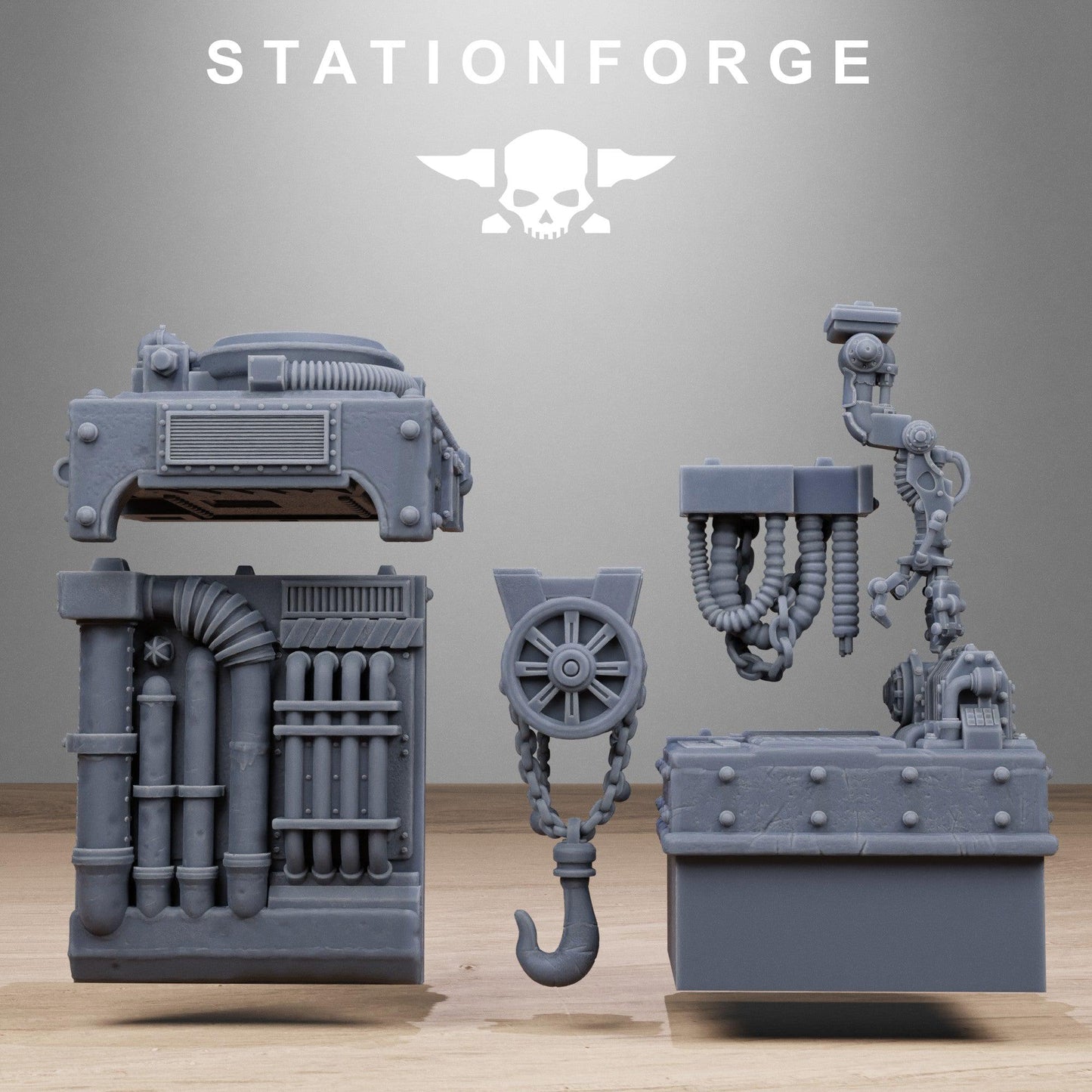 Industrial Diorama Stands, Sci-Fi Grimdark Terrain by STATIONFORGE