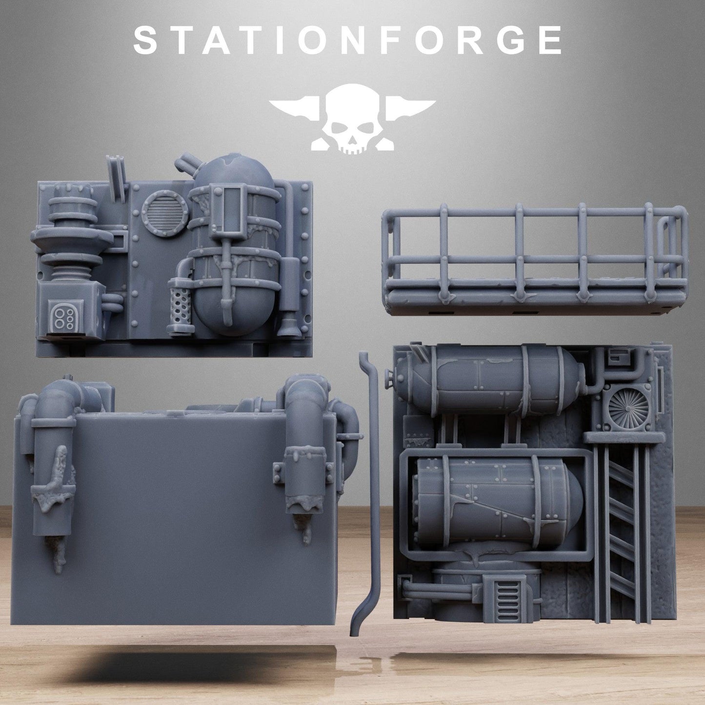 Industrial Diorama Stands, Sci-Fi Grimdark Terrain by STATIONFORGE