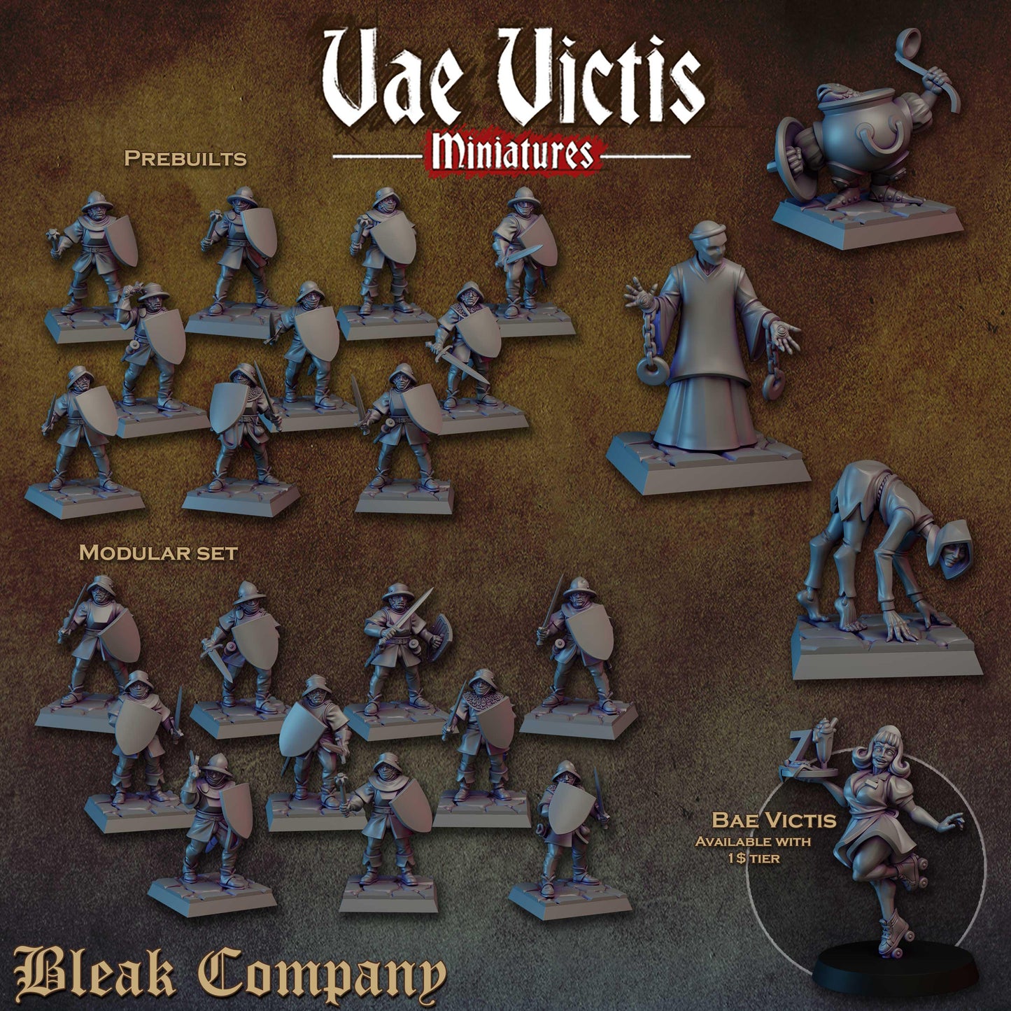 Bleak Company, Fantasy Wargame Miniatures by Vae Victis, perfect for Fantasy Wargames and Tabletop RPGs