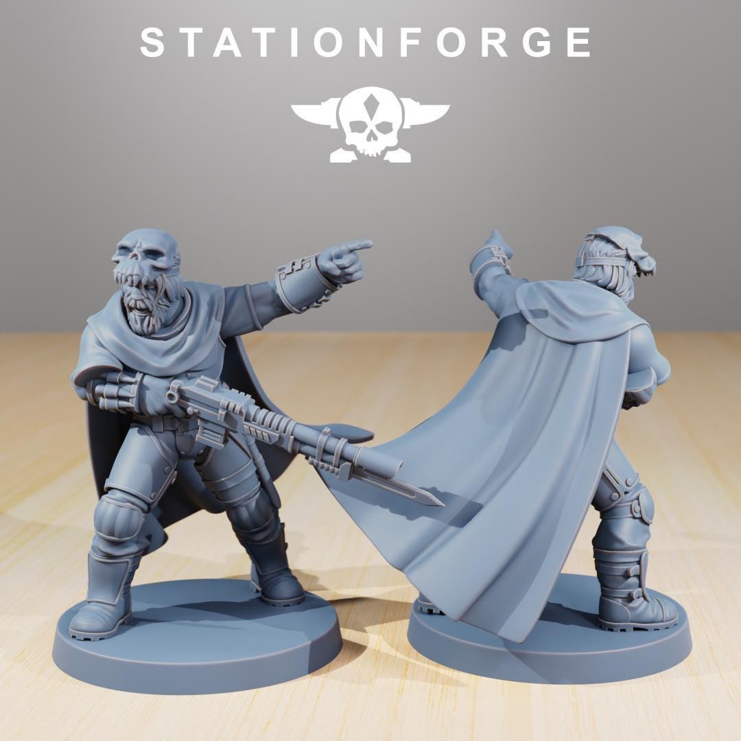Vaskar Orkaz Hunters, Death Korps Proxy, Sci-Fi Wargames Miniatures by STATIONFORGE