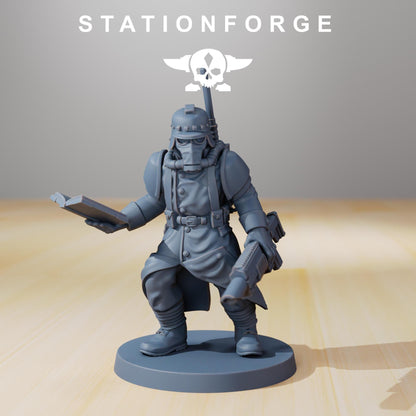 GrimGuard - Supporters, Death Korps Proxy, Sci-Fi Wargames Miniatures by STATIONFORGE