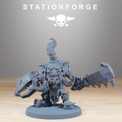 Gobs Berserkers, Space-Faring Orkish Menace Sculpted by STATIONFORGE, Grimdark Compatible, Sci-Fi Wargame Scale