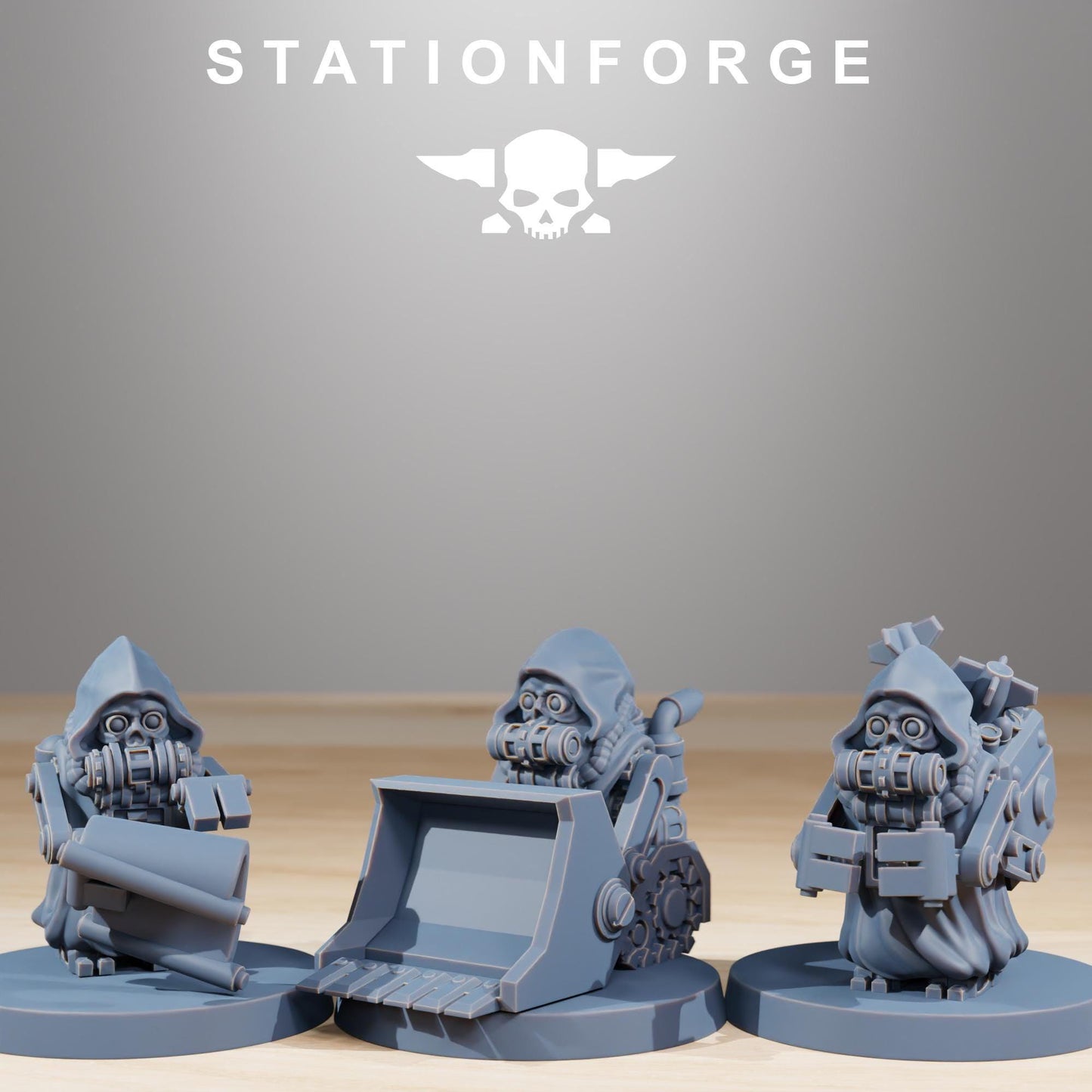 Bobby Gang, Mechanical Drone Bots, Sci-Fi Wargames Miniatures by STATIONFORGE