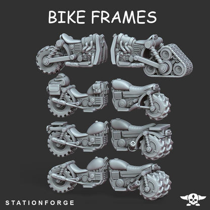 Scavenger Bikers, Space Techno-bots, modular Sci-Fi warriors by STATIONFORGE, Sci-Fi Wargames Cyber-themed Grimdark miniatures
