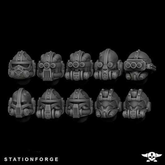 Scavenger Frontliners, Space Techno-bots, modular Sci-Fi warriors by STATIONFORGE, Sci-Fi Wargames Cyber-themed Grimdark miniatures