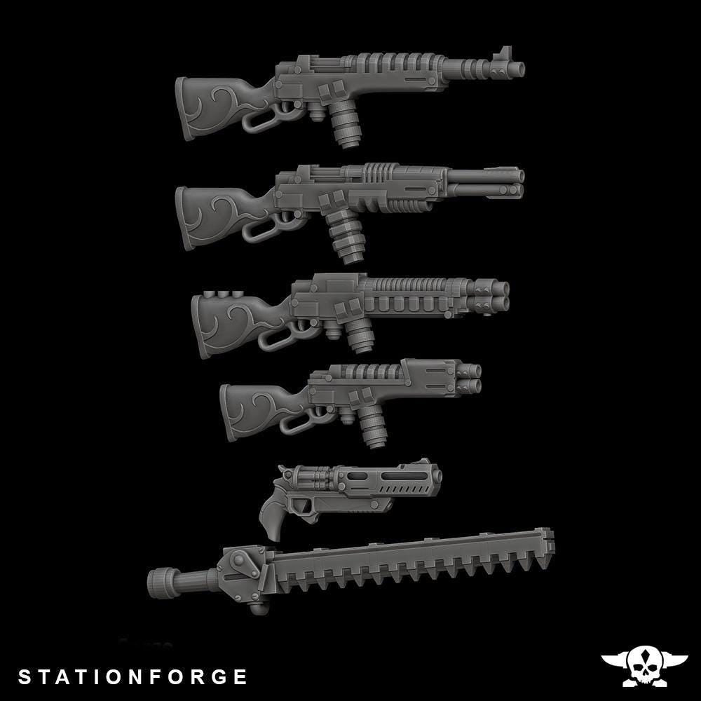 Scavenger Frontliners, Space Techno-bots, modular Sci-Fi warriors by STATIONFORGE, Sci-Fi Wargames Cyber-themed Grimdark miniatures