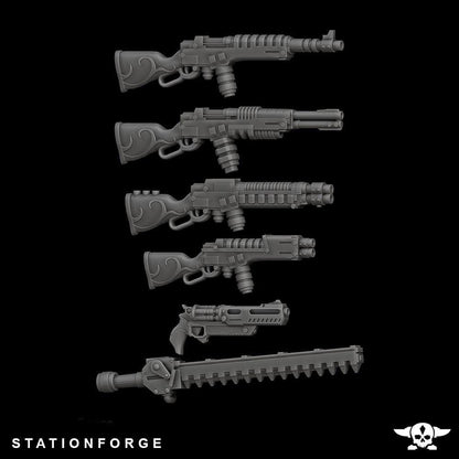 Scavenger Frontliners, Space Techno-bots, modular Sci-Fi warriors by STATIONFORGE, Sci-Fi Wargames Cyber-themed Grimdark miniatures