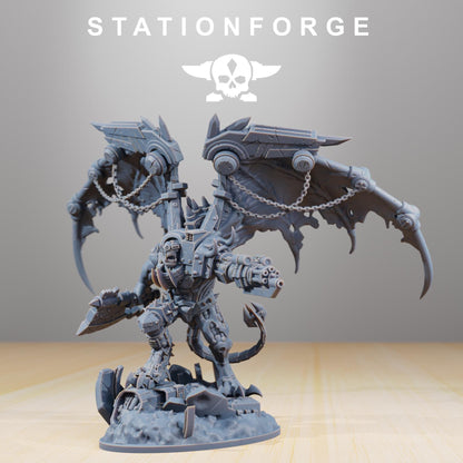 Orkaz Thazaron, Space-Faring Orkish Menace Sculpted by STATIONFORGE, Grimdark Compatible, Sci-Fi Wargame Scale
