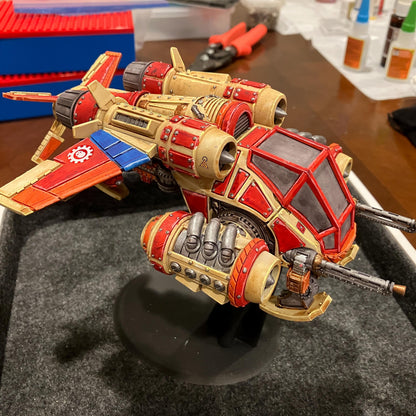 Sci-Fi Wargame Miniature, Scavenger Floating Chapel, Cyber-Themed Grimdark Techno-bot by STATIONFORGE