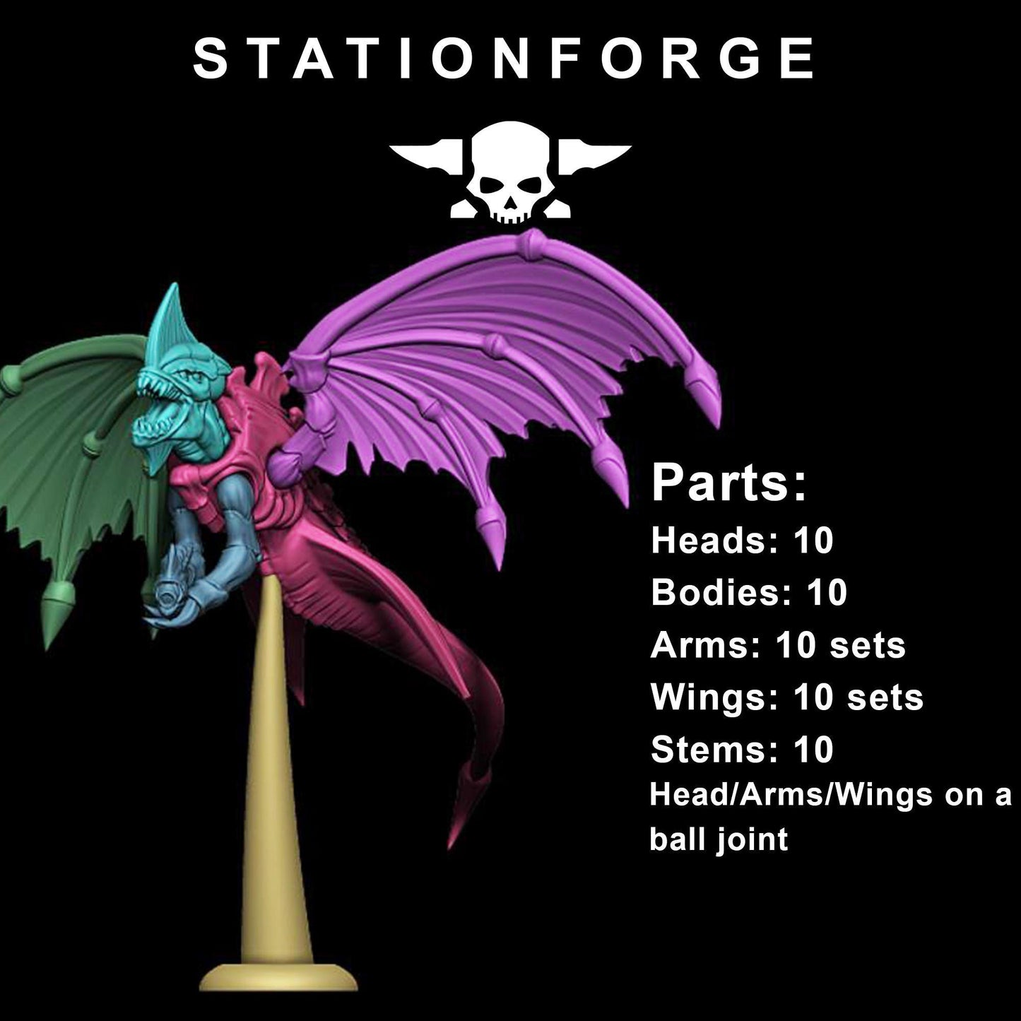 Xenarid Flyers - Xenarid Alien Bugs -  Sci-Fi Grimdark Bug aliens by STATIONFORGE