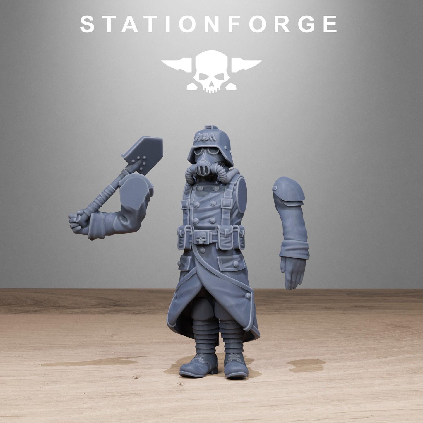 GrimGuard Chill Squad, Death Korps Proxy, Sci-Fi Wargames Miniatures by STATIONFORGE