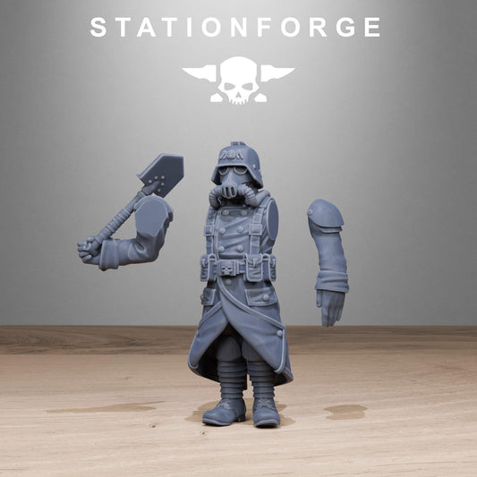 GrimGuard Chill Squad, Death Korps Proxy, Sci-Fi Wargames Miniatures by STATIONFORGE