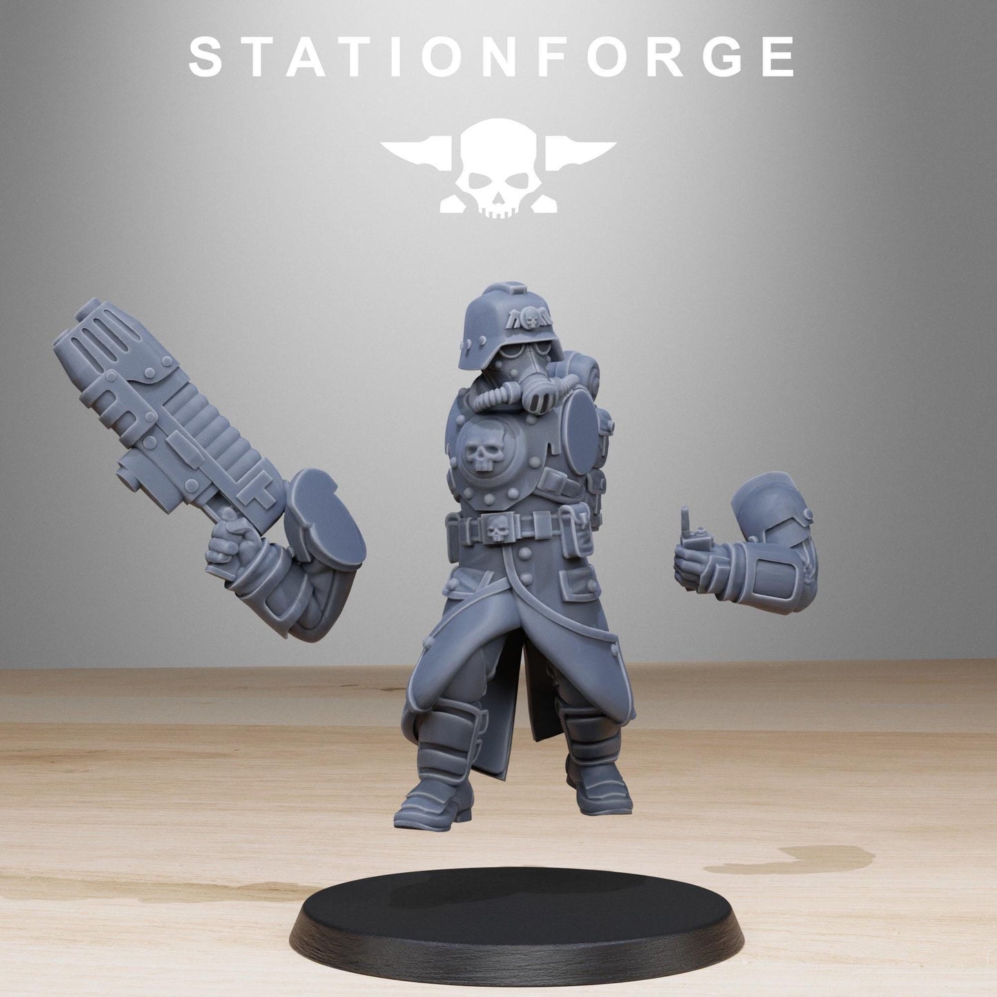 GrimGuard Bombardiers, Death Korps Proxy, Sci-Fi Wargames Miniatures by STATIONFORGE