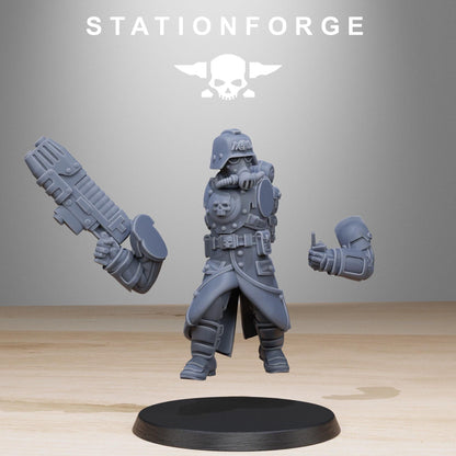 GrimGuard Bombardiers, Death Korps Proxy, Sci-Fi Wargames Miniatures by STATIONFORGE