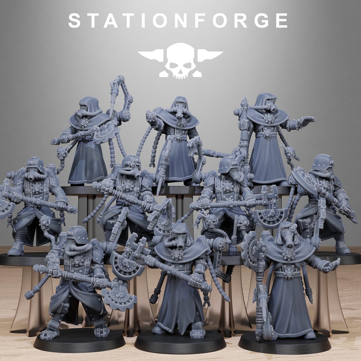 GrimGuard Tech Engineers, Sci-Fi Miniatures by STATIONFORGE