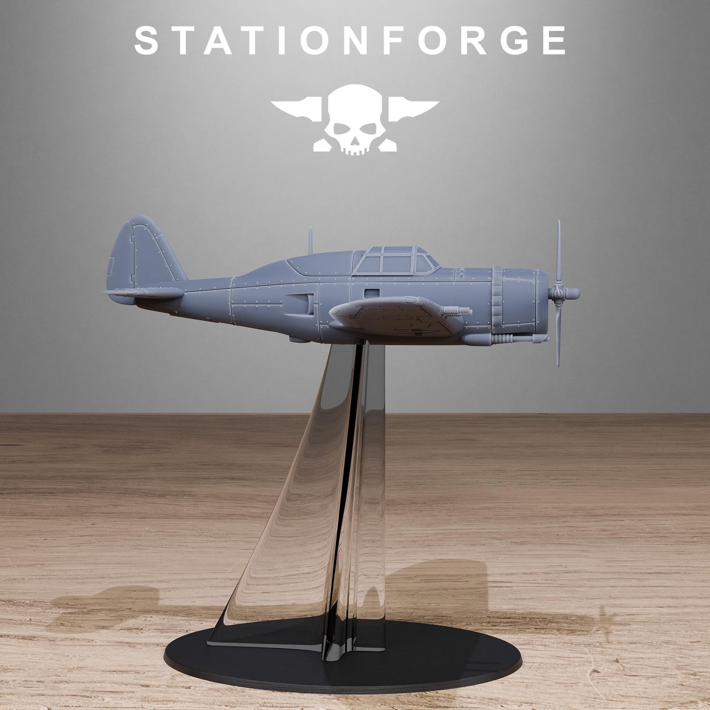 FreeGuard ThunderBolt, Modular Sci-Fi Vehicle by STATIONFORGE, Sci-Fi Wargames Proxy, Imperial Guard Navy Fighters