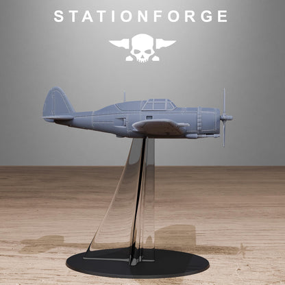 FreeGuard ThunderBolt, Modular Sci-Fi Vehicle by STATIONFORGE, Sci-Fi Wargames Proxy, Imperial Guard Navy Fighters