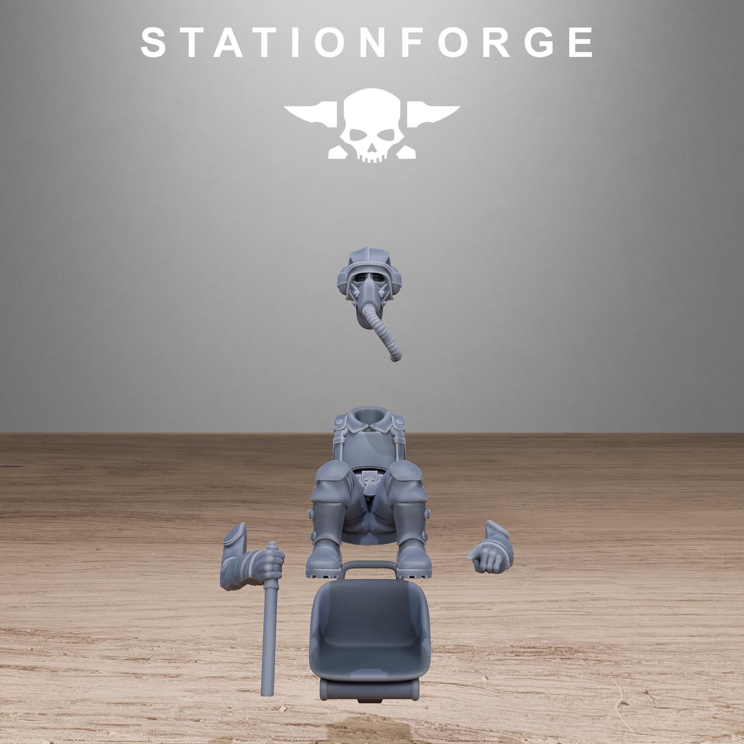 FreeGuard ThunderBolt, Modular Sci-Fi Vehicle by STATIONFORGE, Sci-Fi Wargames Proxy, Imperial Guard Navy Fighters