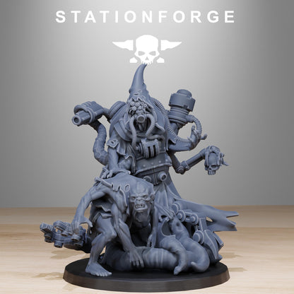 Scavenger Lotharius, Space Techno-bots, modular Sci-Fi warriors by STATIONFORGE, Sci-Fi Wargames Cyber-themed Grimdark miniatures