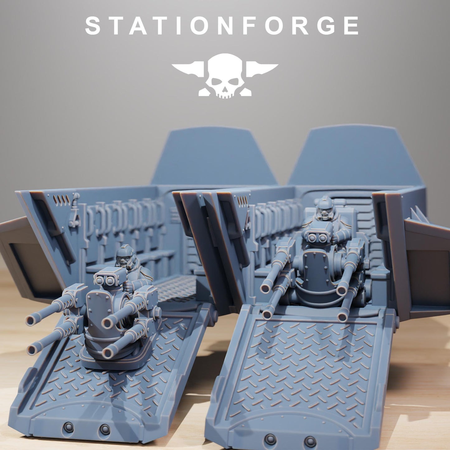 Vaskar Skyfire, Modular Sci-Fi Guardsmen Warplane by STATIONFORGE, Sci-fi Wargames Proxy, Imperial Guard Transport