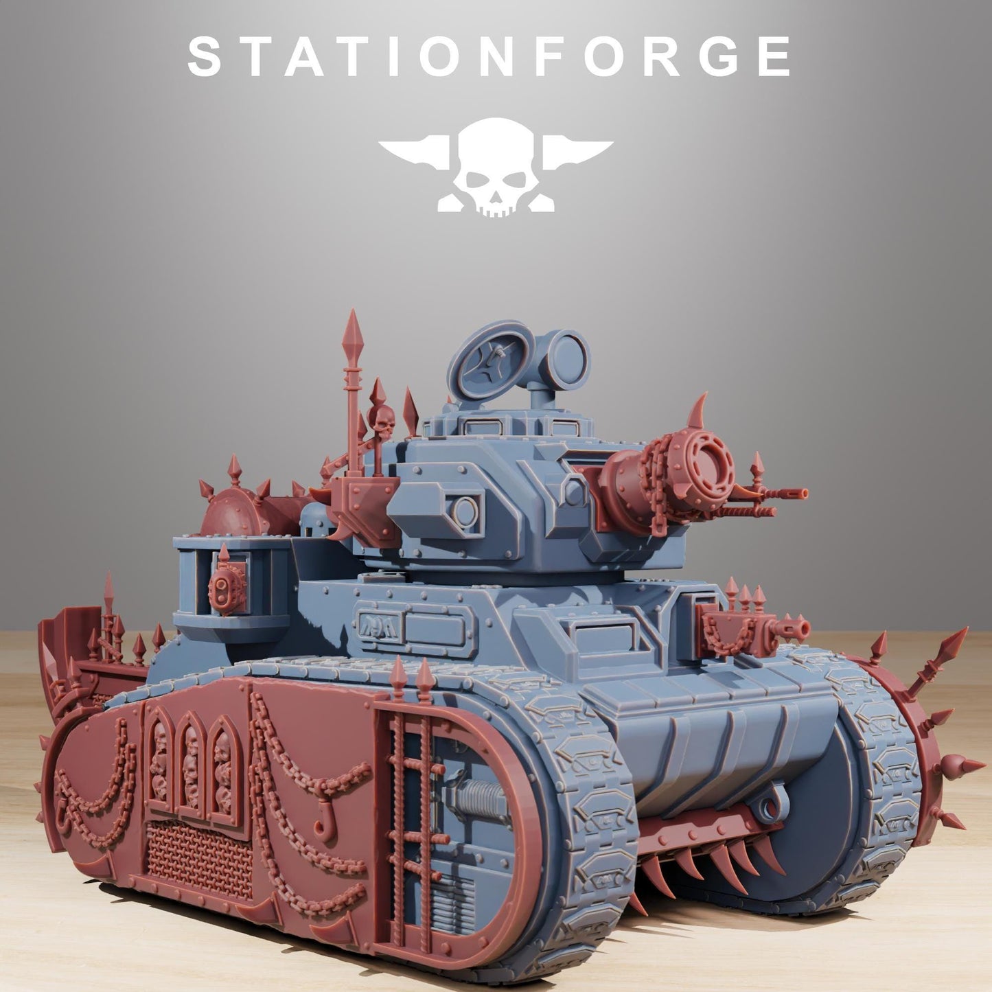 GrimGuard Chaos Tank Conversion Kit – Sci-Fi Miniature by STATIONFORGE