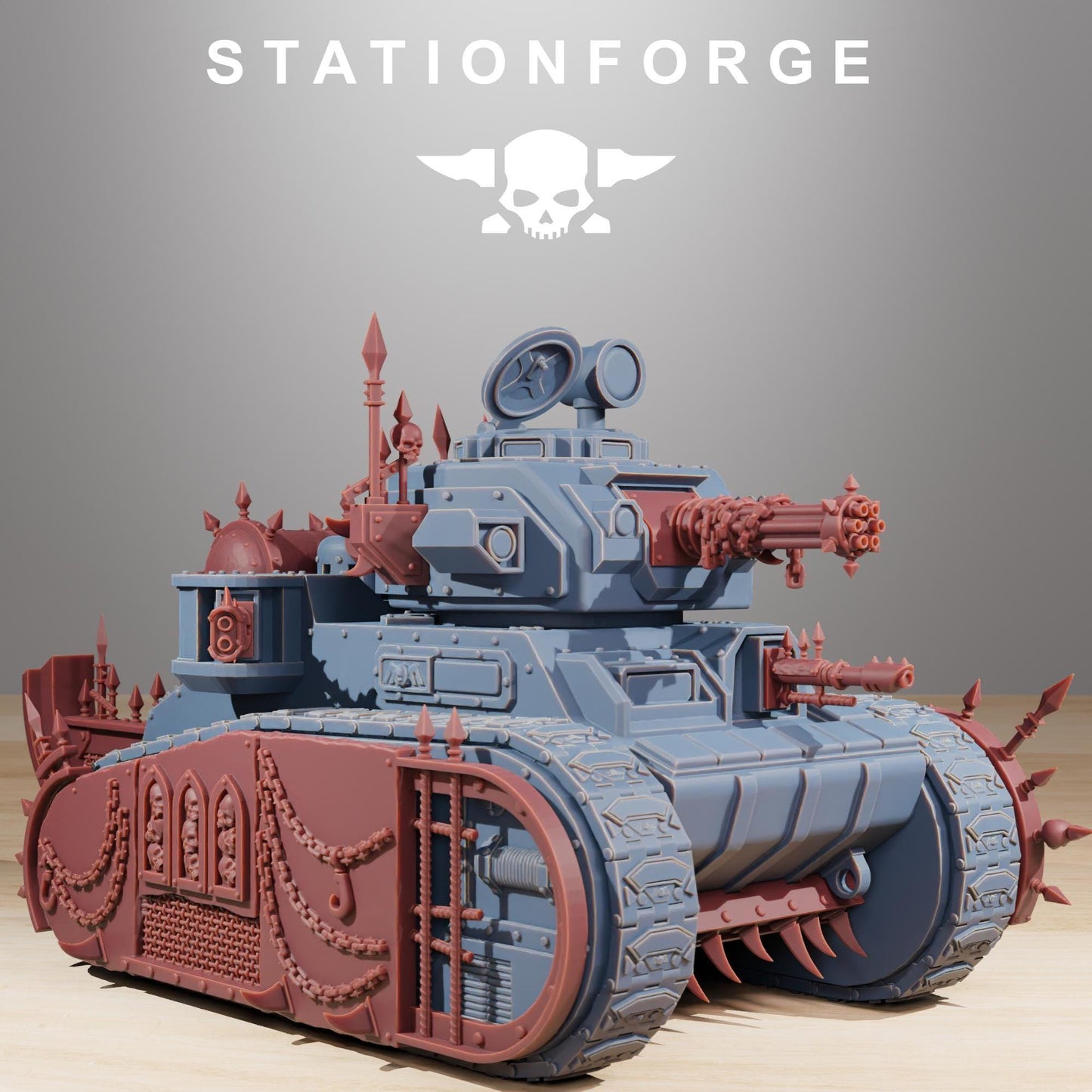GrimGuard Chaos Tank Conversion Kit – Sci-Fi Miniature by STATIONFORGE
