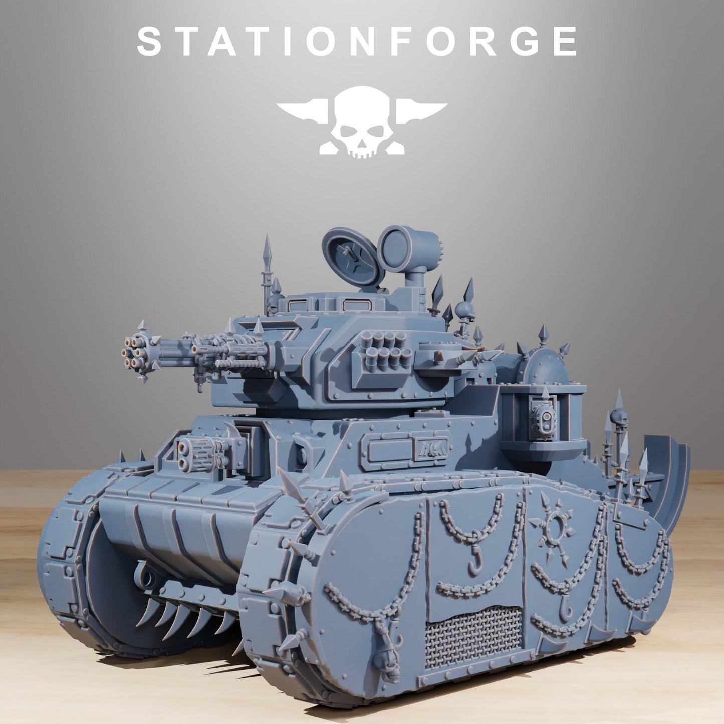 GrimGuard Chaos Tank Conversion Kit – Sci-Fi Miniature by STATIONFORGE