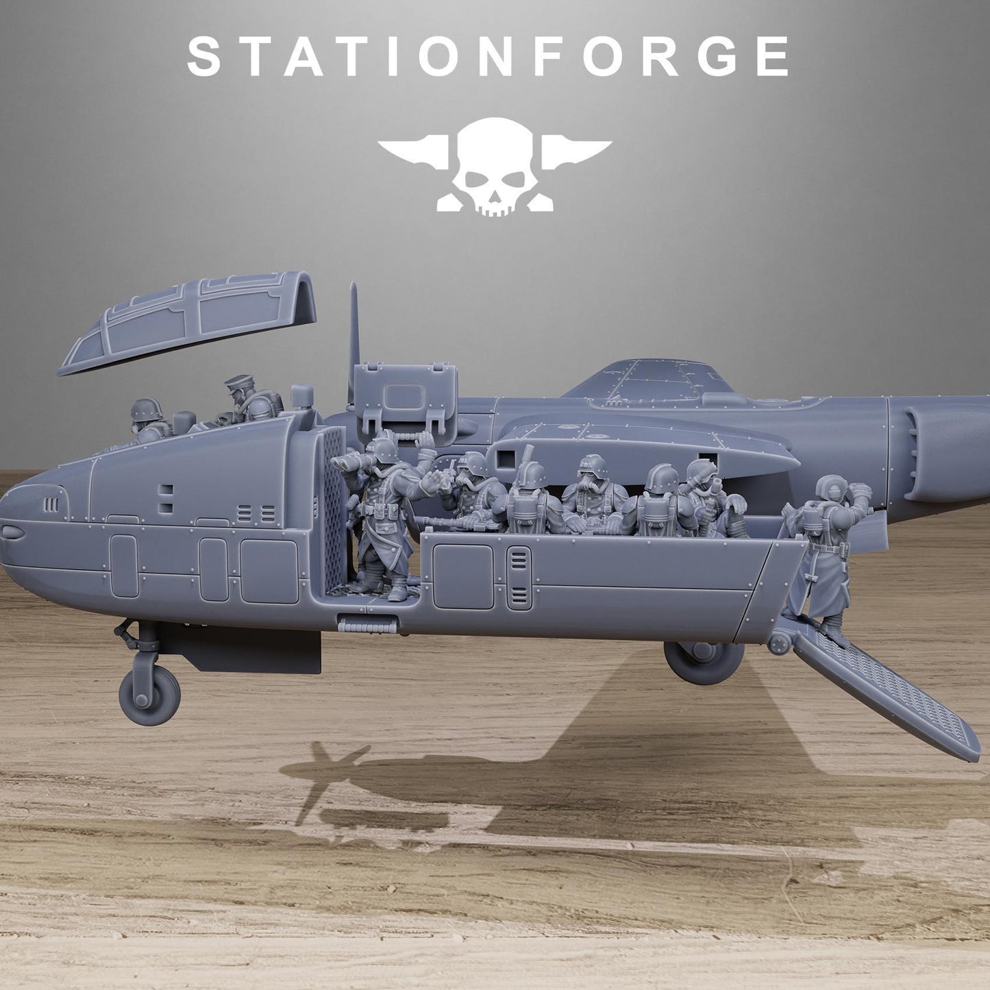 Grimguard Vulture Plane, Sci-Fi Wargames, Resin Miniature by STATIONFORGE