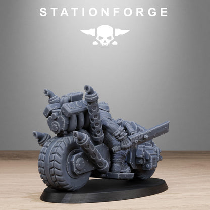 Orkaz Bikers, Sci-Fi Ork Miniatures by STATIONFORGE