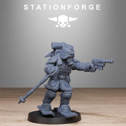 GrimGuard Frostwatch Patrol, Death Korps Proxy, Sci-Fi Wargames Miniatures by STATIONFORGE