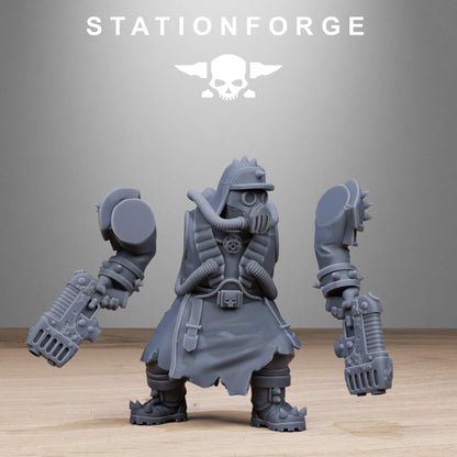 Corrupted Guard Filthcrew Mutants, Imperial Guard Proxy, Sci-Fi Wargames Miniatures by STATIONFORGE