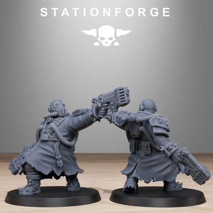 Corrupted Guard Filthcrew Mutants, Imperial Guard Proxy, Sci-Fi Wargames Miniatures by STATIONFORGE