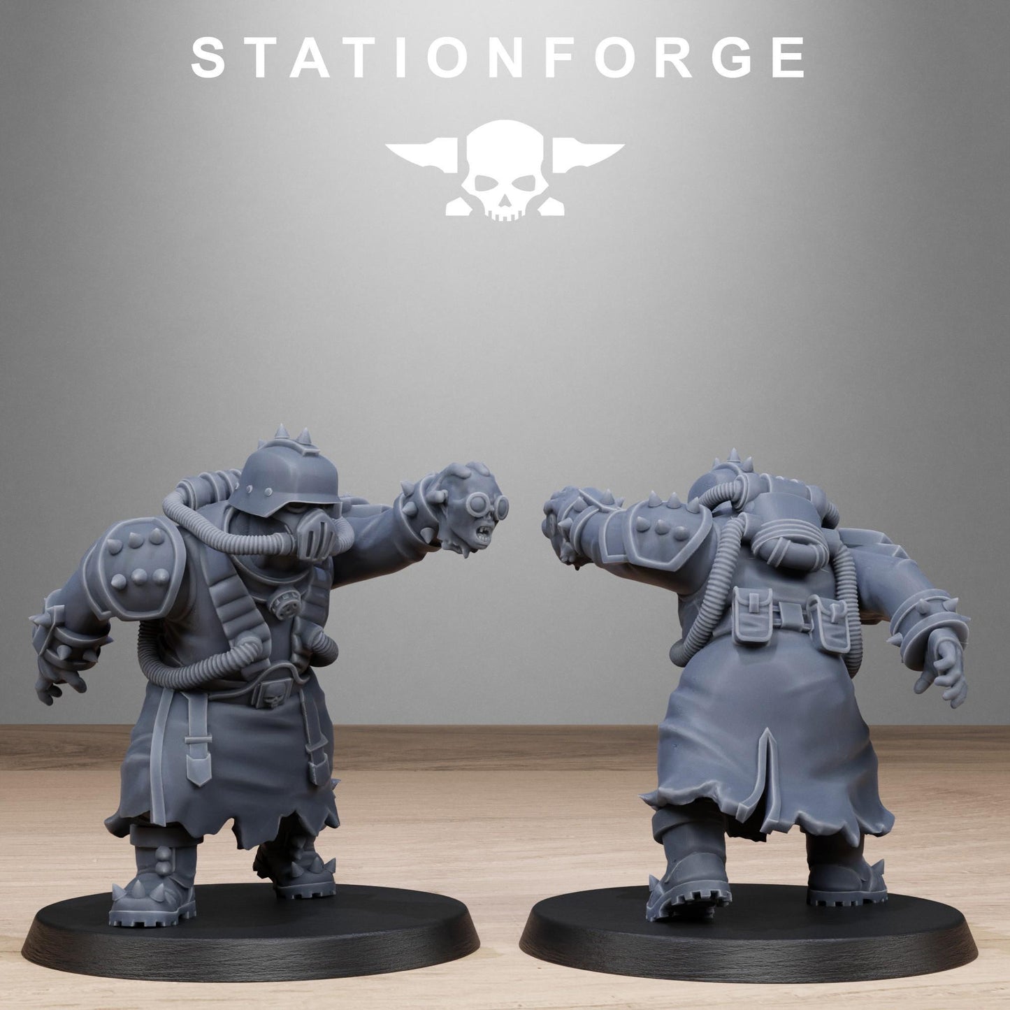 Corrupted Guard Filthcrew Mutants, Imperial Guard Proxy, Sci-Fi Wargames Miniatures by STATIONFORGE
