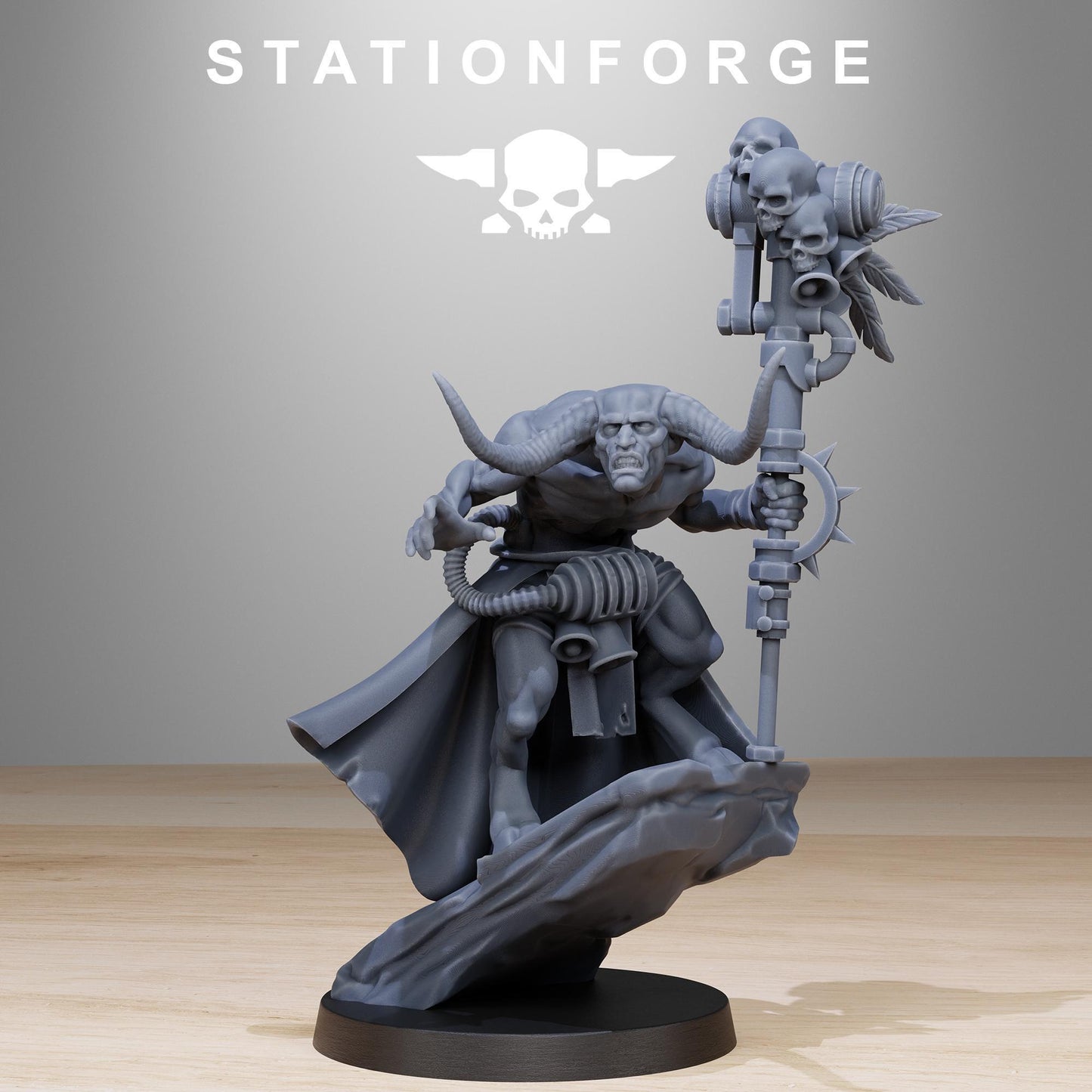 Corrupted Imperial Guard Miniatures, Chaos Worshipper Sci-Fi Wargames by STATIONFORGE