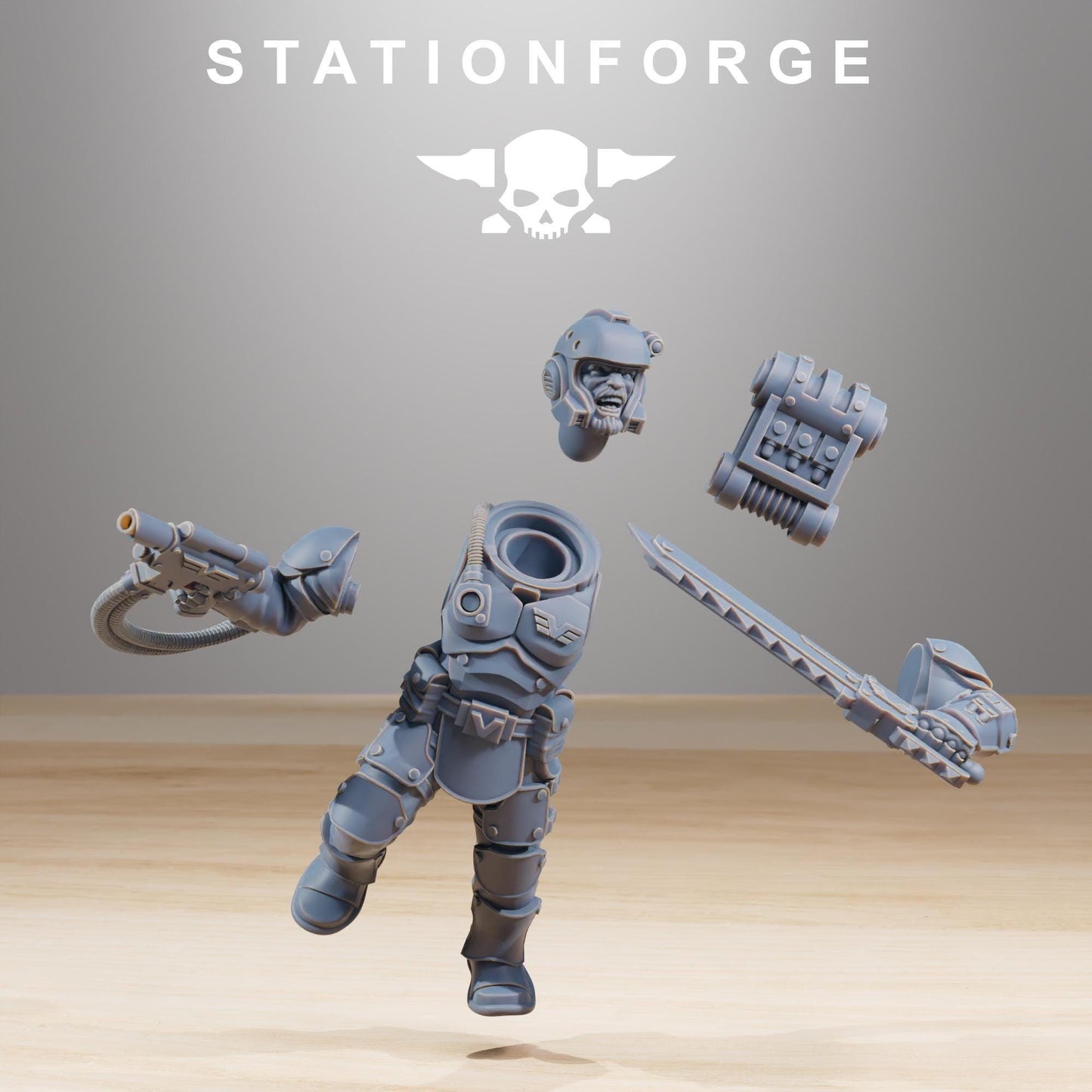 Vaskar Commandos, Death Korps Proxy, Sci-Fi Wargames Miniatures by STATIONFORGE