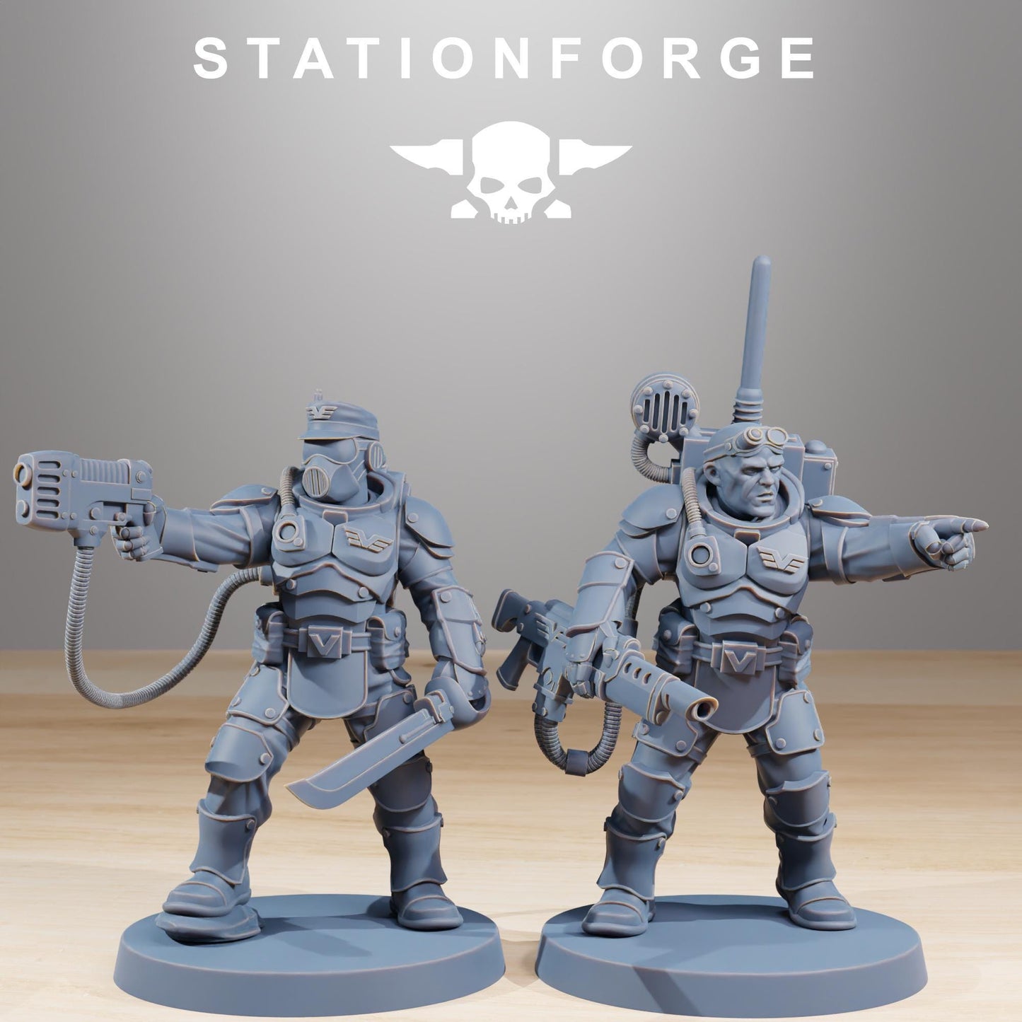 Vaskar Commandos, Death Korps Proxy, Sci-Fi Wargames Miniatures by STATIONFORGE
