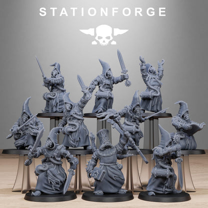 Scavenger Mystics, Chaos Worshipper Sci-Fi Wargames Miniatures by STATIONFORGE, Corrupted Imperial Guard