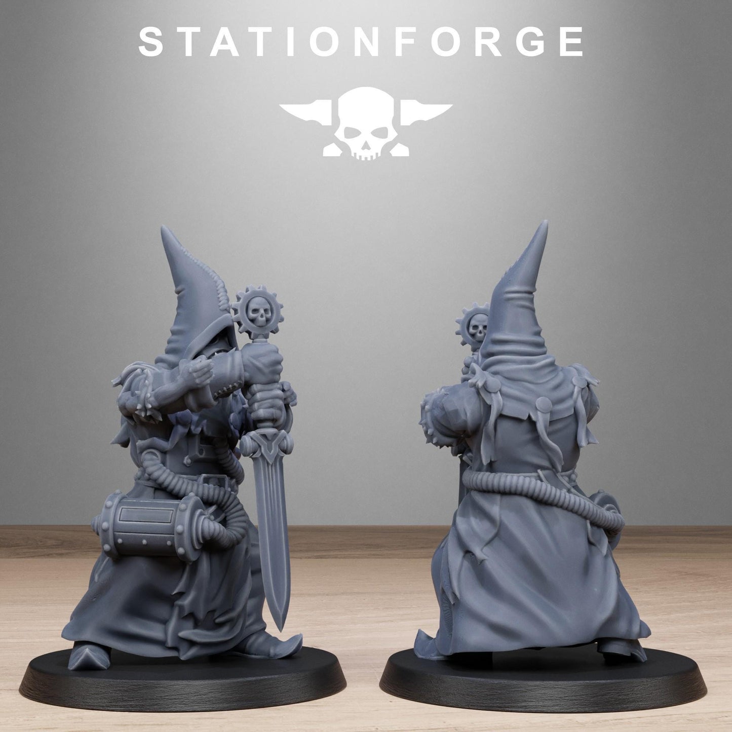 Scavenger Mystics, Chaos Worshipper Sci-Fi Wargames Miniatures by STATIONFORGE, Corrupted Imperial Guard