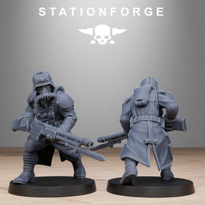 GrimGuard Shovel Trenches, Death Korps Proxy, Sci-Fi Wargames Miniatures by STATIONFORGE