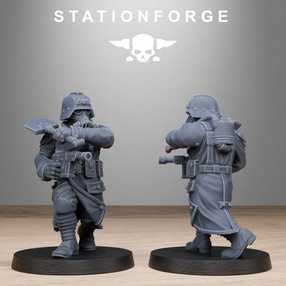 GrimGuard Shovel Trenches, Death Korps Proxy, Sci-Fi Wargames Miniatures by STATIONFORGE