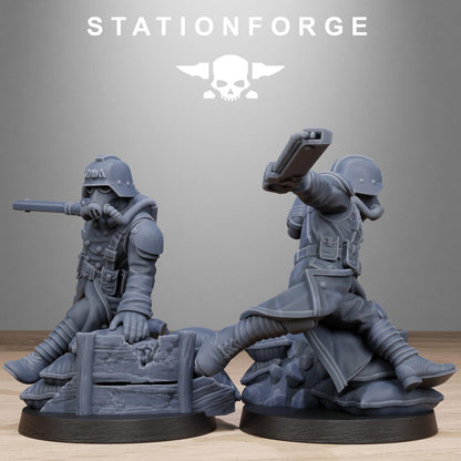GrimGuard Shovel Trenches, Death Korps Proxy, Sci-Fi Wargames Miniatures by STATIONFORGE