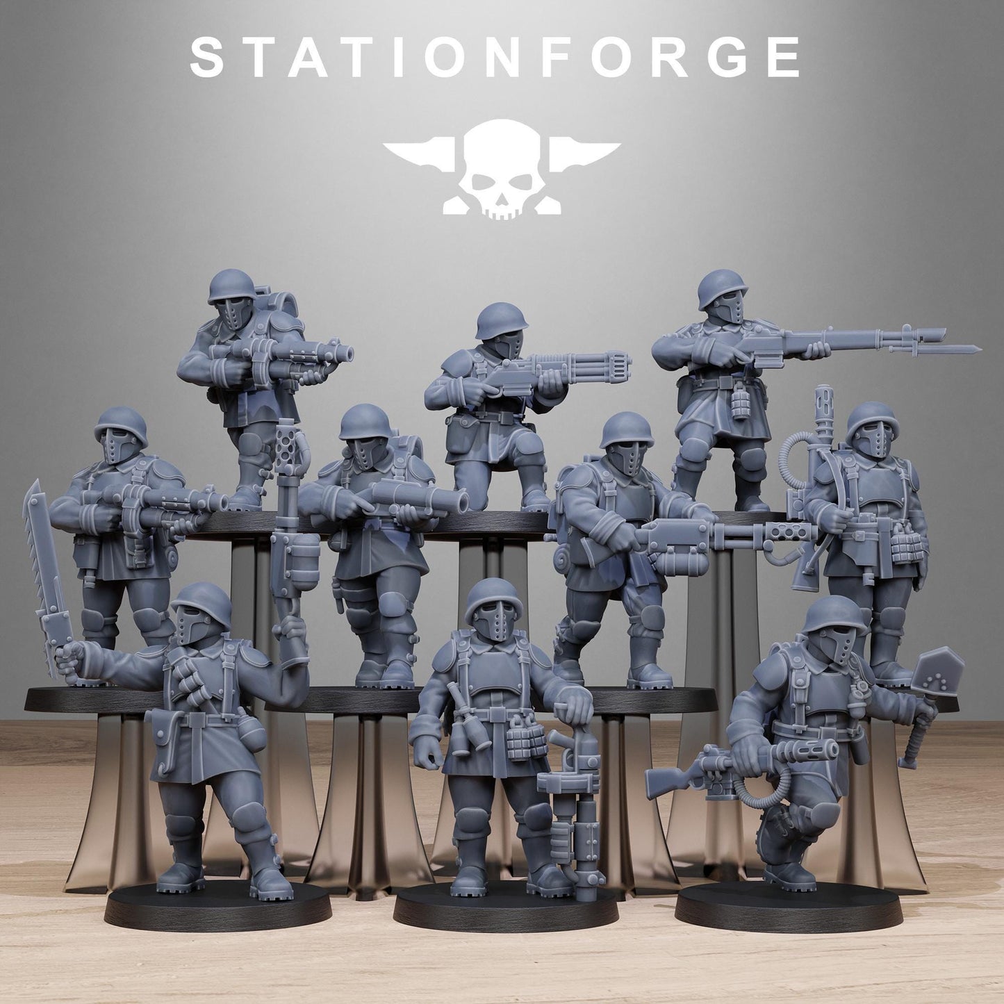 FreeGuard Builder Kit, Imperial Guard Proxy, Sci-Fi Wargames Miniatures by STATIONFORGE