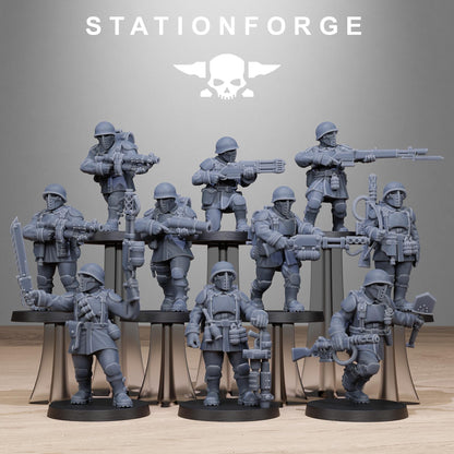 FreeGuard Builder Kit, Imperial Guard Proxy, Sci-Fi Wargames Miniatures by STATIONFORGE