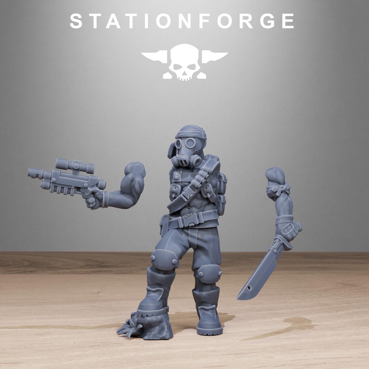 GrimGuard Jungle Fighters 2, Death Korps Proxy, Sci-Fi Wargames Miniatures by STATIONFORGE