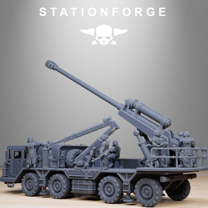GrimGuard Artillery Vehicle, Modular Sci-Fi Wargame Tankette by STATIONFORGE