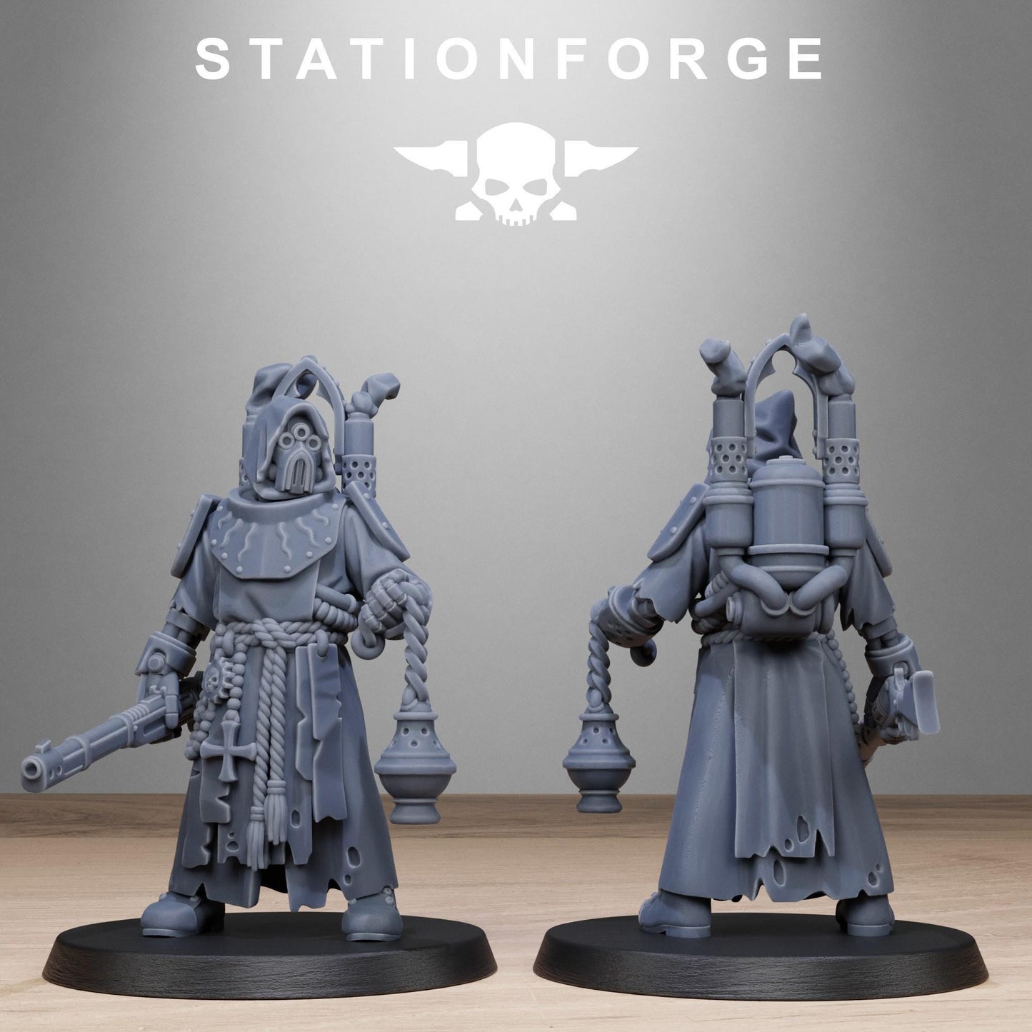 Scavenger Sanctum Infantry, modular Sci-Fi warriors by STATIONFORGE, Sci-Fi Wargames Cyber-themed Grimdark miniatures