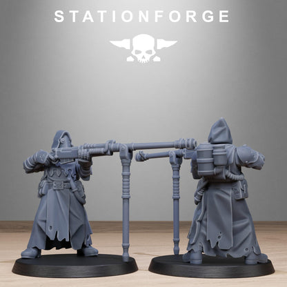 Scavenger Sanctum Infantry, modular Sci-Fi warriors by STATIONFORGE, Sci-Fi Wargames Cyber-themed Grimdark miniatures